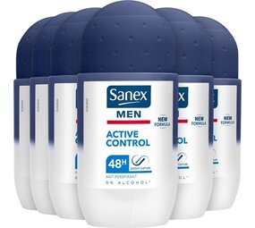Sanex Sanex Deo Roll-on Men - Dermo Active Control 50 ml. 6 x Voordeelpak Sanex Sanex Deo Roll-on Men - Dermo Active Control 50 ml. 6 x Voordeelpak