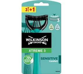 Wilkinson Wilkinson Wegwerpmesjes Men – Xtreme 3 Sensitive wegwerpmesjes 3+1 stuks Wilkinson Wilkinson Wegwerpmesjes Men – Xtreme 3 Sensitive wegwerpmesjes 3+1 stuks
