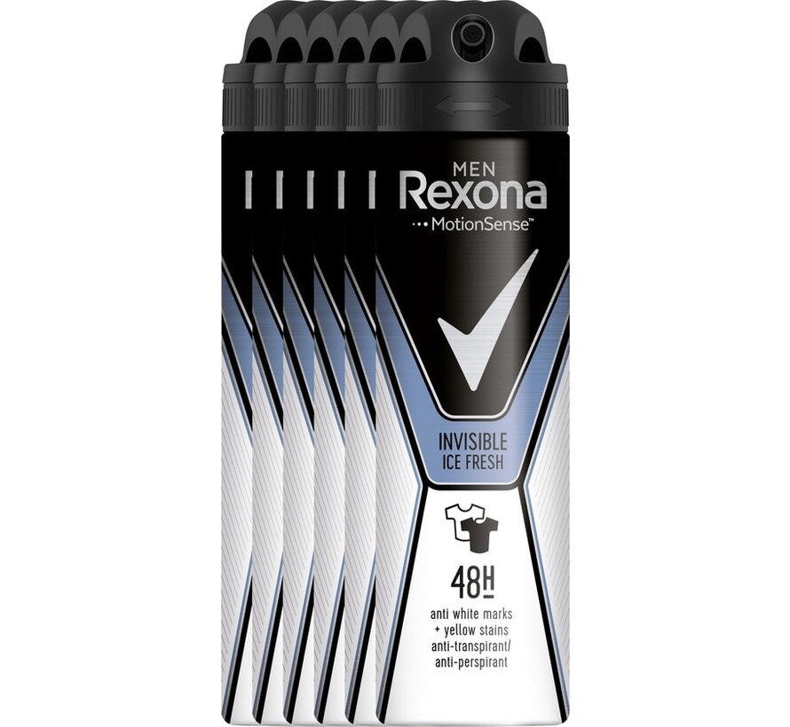 Rexona Deospray Men - Invisible Ice Fresh 150 ml. 6 x Voordeelpak
