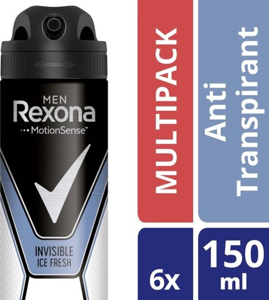 Rexona Rexona Deospray Men - Invisible Ice Fresh 150 ml. 6 x Voordeelpak