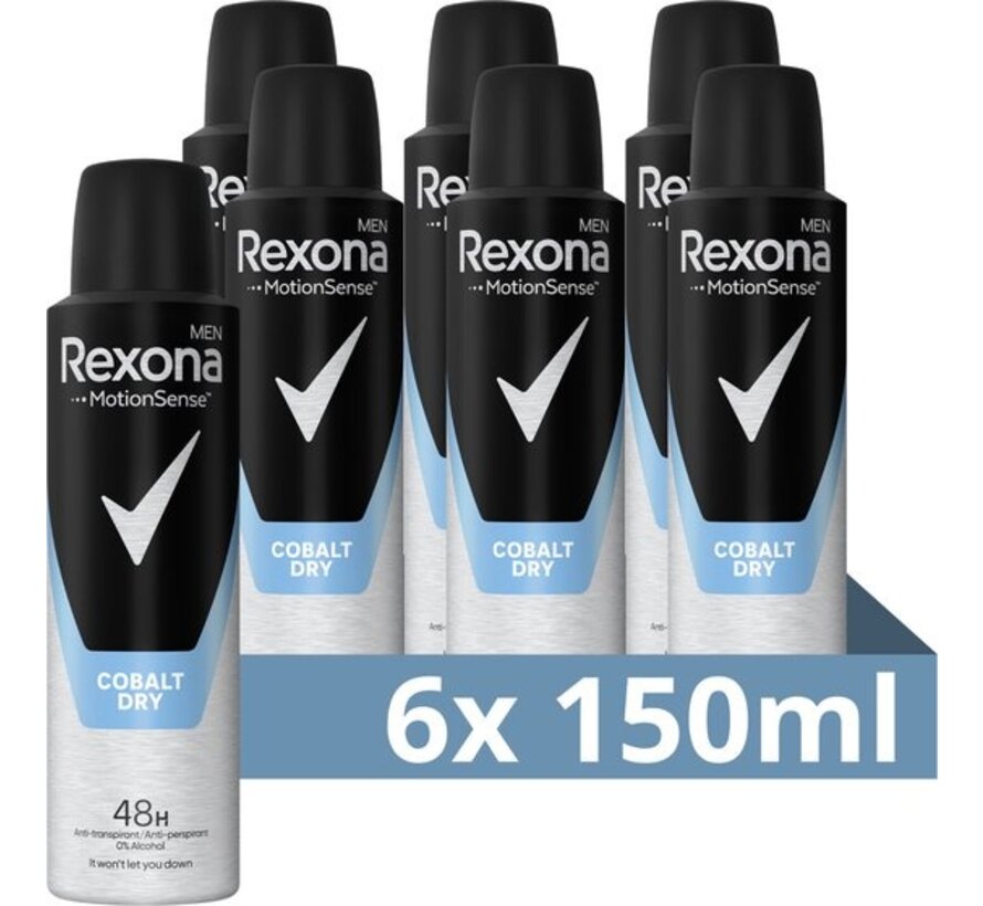 Rexona Men Deospray Cobalt 150 ml - 6 x Voordeelpak