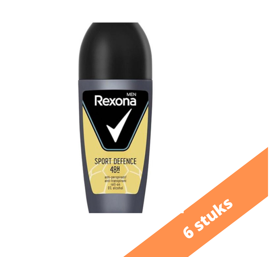 Rexona Deo Roll-on Men - Sport Defence 50 ml. 6 x Voordeelpak