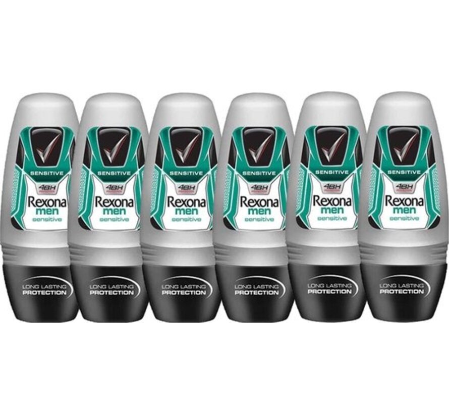 Rexona Deo Roll-on Men - Sensitive 50 ml. 6 x Voordeelpak