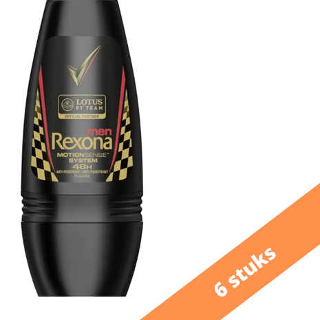 Rexona Rexona Deo Roll-on Men - Lotus F1 Team (Turbo) 50 ml. 6 x Voordeelpak