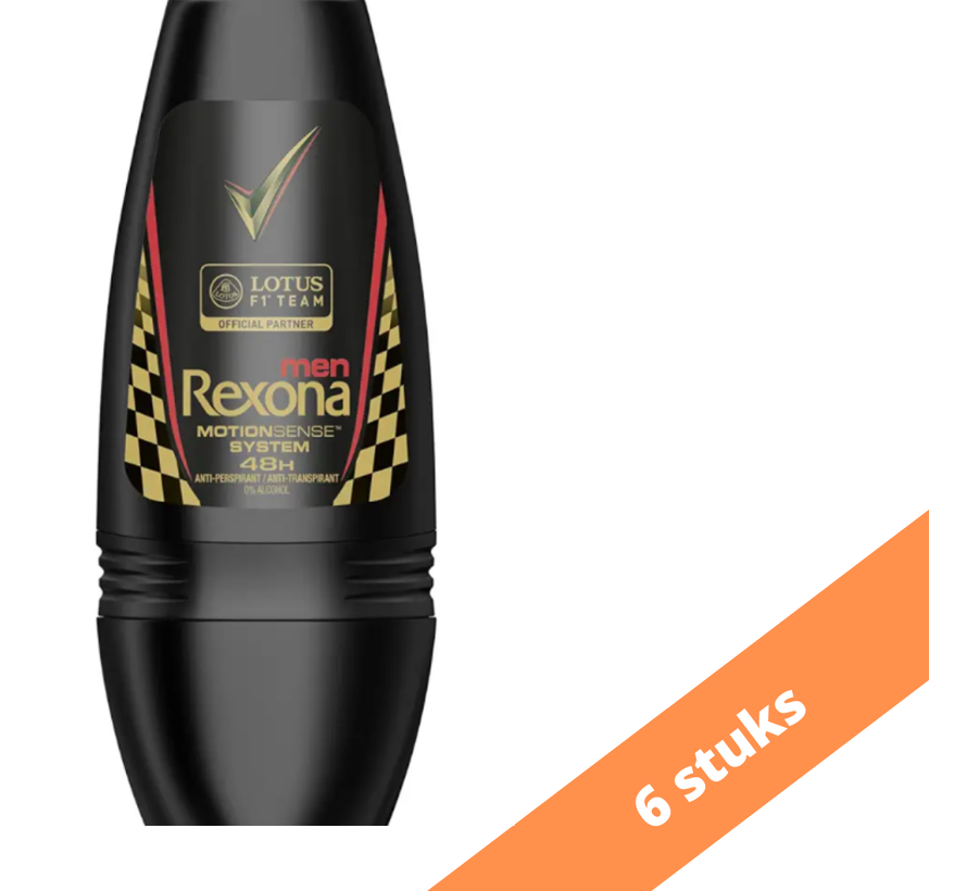 Rexona Deo Roll-on Men - Lotus F1 Team (Turbo) 50 ml. 6 x Voordeelpak