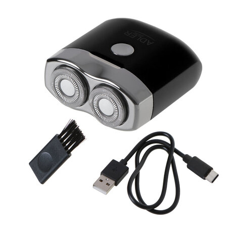 Adler Adler AD 2936 Reisscheerapparaat - USB 2 Koppen Adler Adler AD 2936 Reisscheerapparaat - USB 2 Koppen