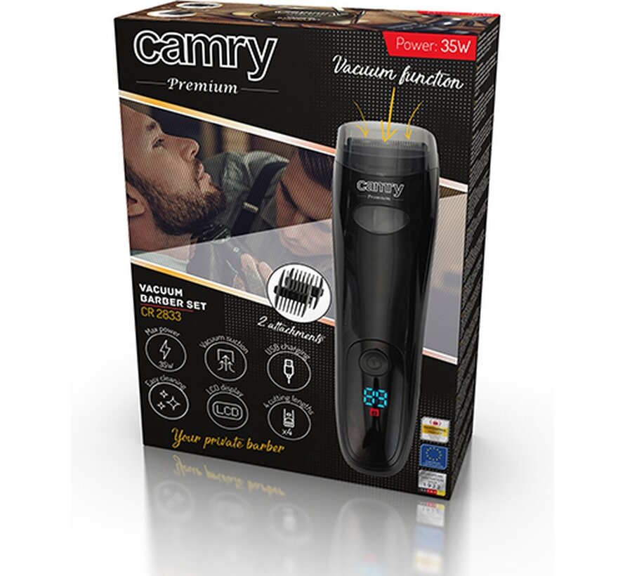 Camry CR2833 - Baardtrimmer - vacuüm afzuigfunctie