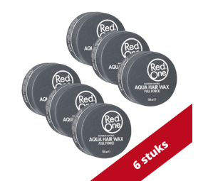 Red One RedOne Haarwax - QuickSilver Aqua Hair Wax Full Force 150 ml Voordeelverpakking - 6 stuks Red One RedOne Haarwax - QuickSilver Aqua Hair Wax Full Force 150 ml Voordeelverpakking - 6 stuks