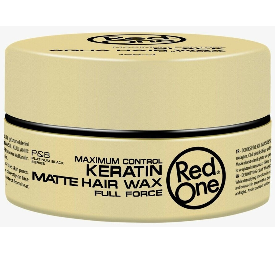 RedOne Wax - Maximum Control Keratin Matte Haar - 150 ml