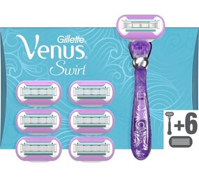 Gillette Gillette Venus Deluxe Smooth Swirl Scheersysteem Voor Vrouwen + 5 Scheermesjes Gillette Gillette Venus Deluxe Smooth Swirl Scheersysteem Voor Vrouwen + 5 Scheermesjes