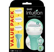 Wilkinson Wilkinson Sword Intuition 2-in-1 Sensitive Care - Scheermes - Voordeelverpakking - Navulmesjes 3 stuks - met Houder