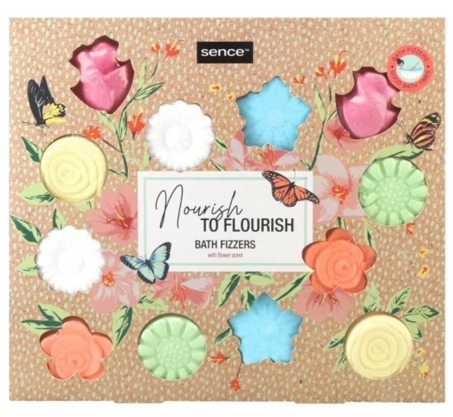Geschenkset Sence Collection Bath Fizzers 50gr Flourish - 12 stuks