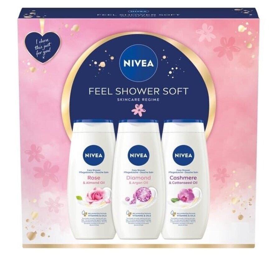 Nivea Feel Shower Soft Geschenkset- 3 stuks