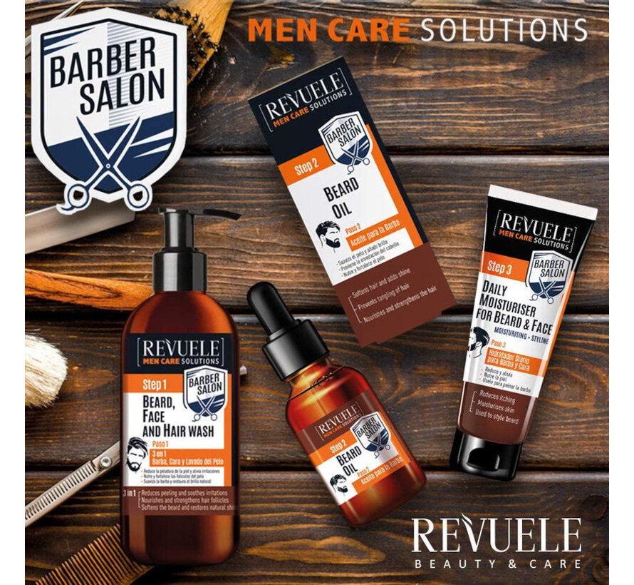 Revuele Men Care Moisturizer Voor Baard & Gezicht - 80 ml