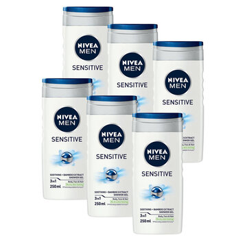 Nivea Nivea Douchegel Men - Sensitive 250 ml. 6 x Voordeelpak