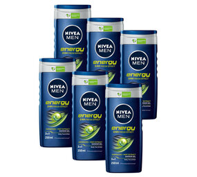 Nivea Nivea Douchegel Men - Energy 250 ml. 6 x Voordeelpak Nivea Nivea Douchegel Men - Energy 250 ml. 6 x Voordeelpak