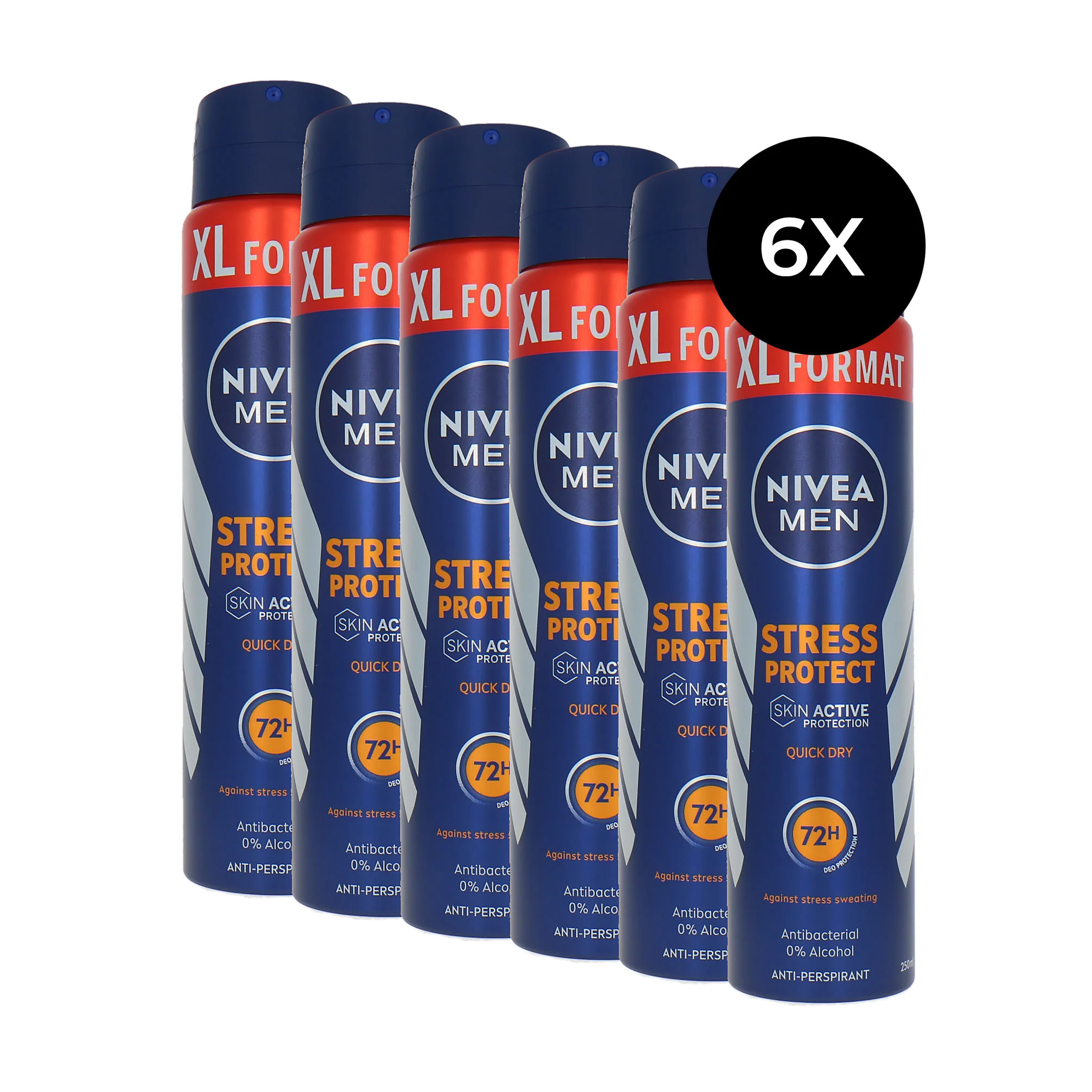 6x Nivea Deospray Men - Stress Protect 250 ml