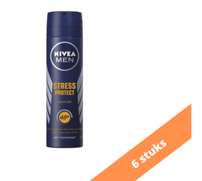 Nivea Nivea Deospray Men - Stress Protect 150 ml. 6 x Voordeelpak Nivea Nivea Deospray Men - Stress Protect 150 ml. 6 x Voordeelpak
