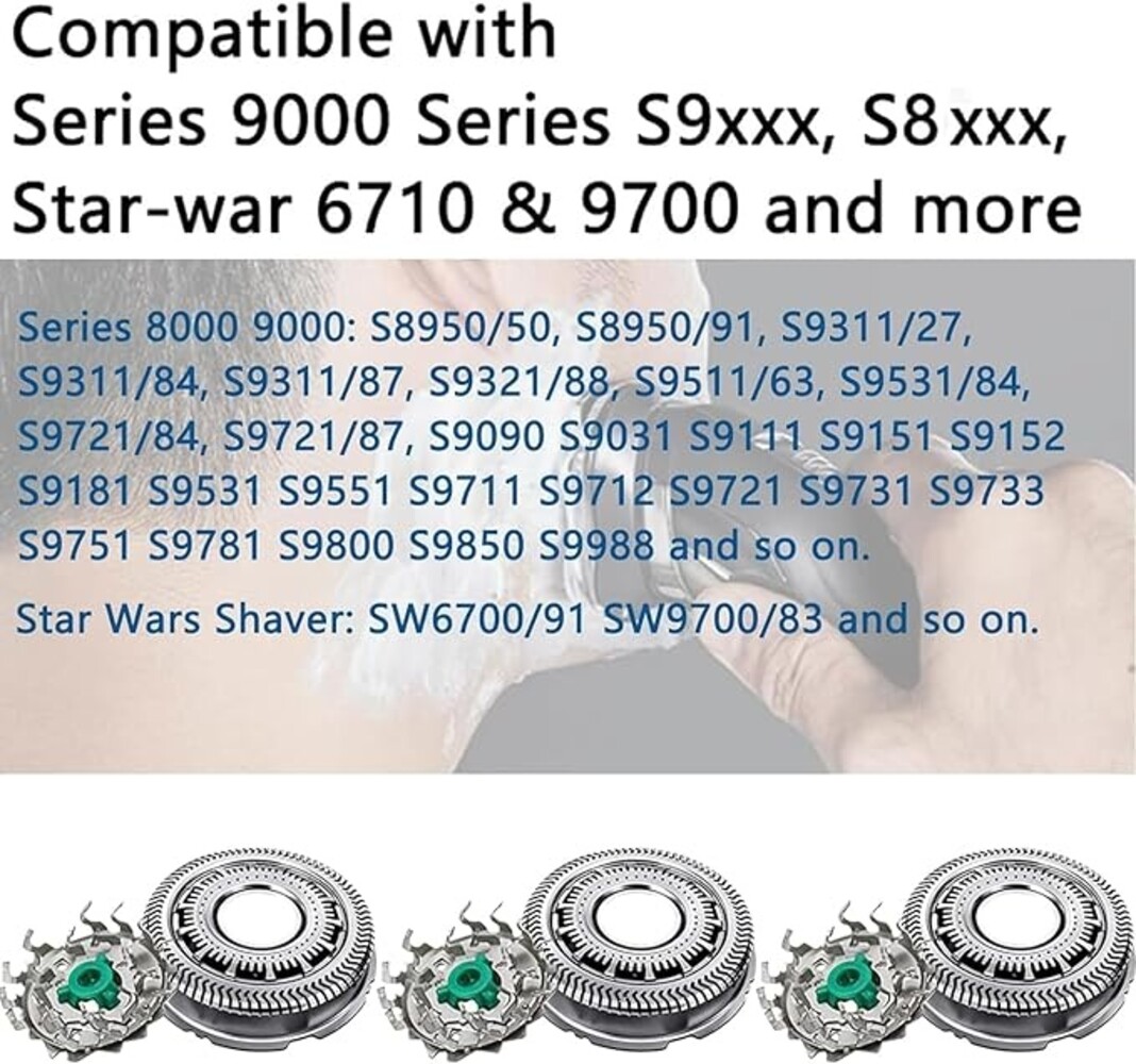 Huismerk Universele scheerkoppen - Voor Philips Shaver 9000 /SH90 Huismerk Universele scheerkoppen - Voor Philips Shaver 9000 /SH90