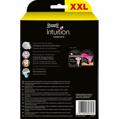 Wilkinson Wilkinson Intuition Complete Scheermes XXL Voordeelverpakking 6 stuks Wilkinson Wilkinson Intuition Complete Scheermes XXL Voordeelverpakking 6 stuks