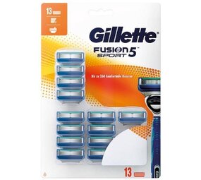 Gillette Gillette Fusion 5 Sport scheermesjes - 13 stuks jaarpack Gillette Gillette Fusion 5 Sport scheermesjes - 13 stuks jaarpack