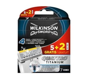 Wilkinson Wilkinson sword Quattro titanium Core Motion - 7 scheermesjes Wilkinson Wilkinson sword Quattro titanium Core Motion - 7 scheermesjes