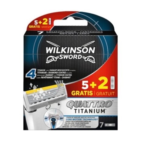 Wilkinson Wilkinson sword Quattro titanium Core Motion - 7 scheermesjes