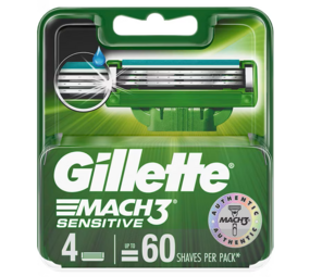 Gillette Gillette Mach3 sensitive - 4 stuks Gillette Gillette Mach3 sensitive - 4 stuks