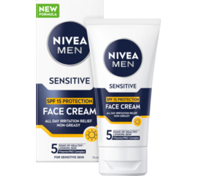 Nivea Nivea Men Sensitive beschermende gezichtscrème SPF15 - 75ml Nivea Nivea Men Sensitive beschermende gezichtscrème SPF15 - 75ml