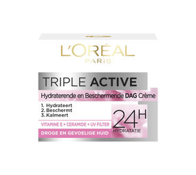 Loreal L'Oréal Paris Triple Active Dry Skin Dagcrème - 50 ml Loreal L'Oréal Paris Triple Active Dry Skin Dagcrème - 50 ml