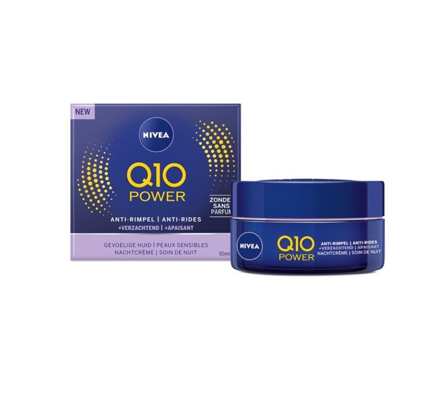 Nivea Nachtcreme Gevoelige Huid 50 ml - Q10 Power