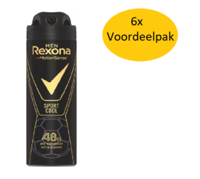 Rexona Rexona Deospray Men - Sport Cool 150 ml. 6 x Voordeelpak Rexona Rexona Deospray Men - Sport Cool 150 ml. 6 x Voordeelpak