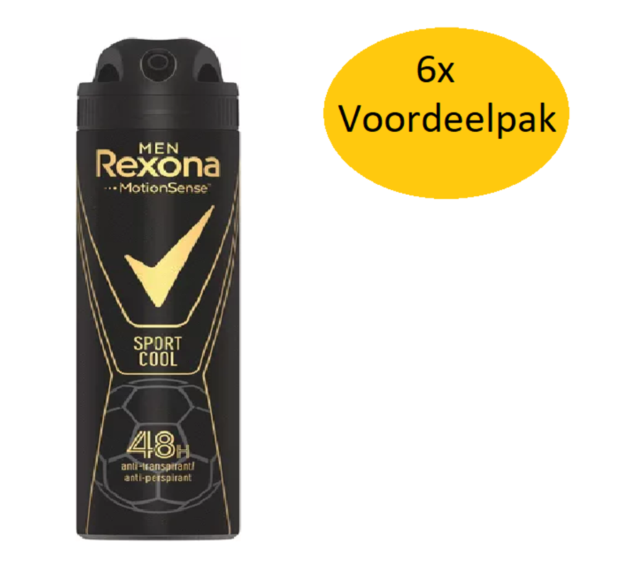 Rexona Deospray Men - Sport Cool 150 ml. 6 x Voordeelpak