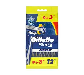 Gillette Gillette Blue 3 Disposable Razors Comfort - 12 stuks Gillette Gillette Blue 3 Disposable Razors Comfort - 12 stuks