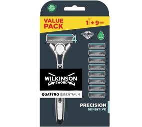 Wilkinson Wilkinson Sword Scheermesjes Quattro Titanium Sensitive - 8 Mesjes Wilkinson Wilkinson Sword Scheermesjes Quattro Titanium Sensitive - 8 Mesjes