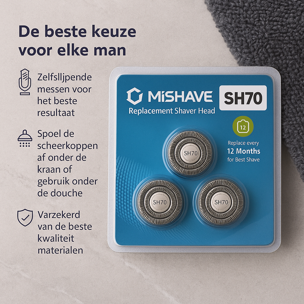Huismerk Universele Premium Scheerkoppen  voor de SH70 - 3 stuks