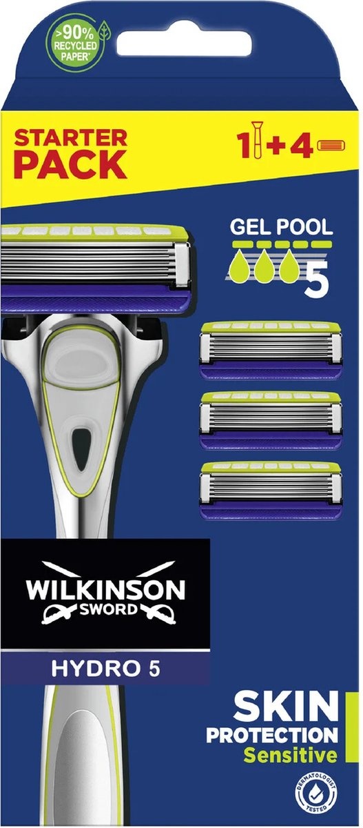 Wilkinson Wilkinson Sword Hydro 5 Sensitive Scheerhouder + 4 scheermesjes afbeelding