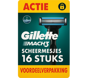 Gillette Gillette Mach3 scheermesjes 16 - voordeelpack Gillette Gillette Mach3 scheermesjes 16 - voordeelpack