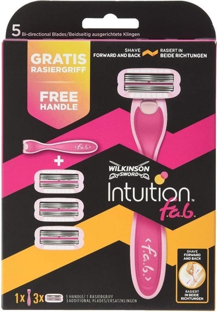 Wilkinson Wilkinson Intuition f.a.b. Scheerapparaat Startersset - Inclusief 3 Mesjes | Voordelig & Innovatief Scheren in Twee Richtingen afbeelding