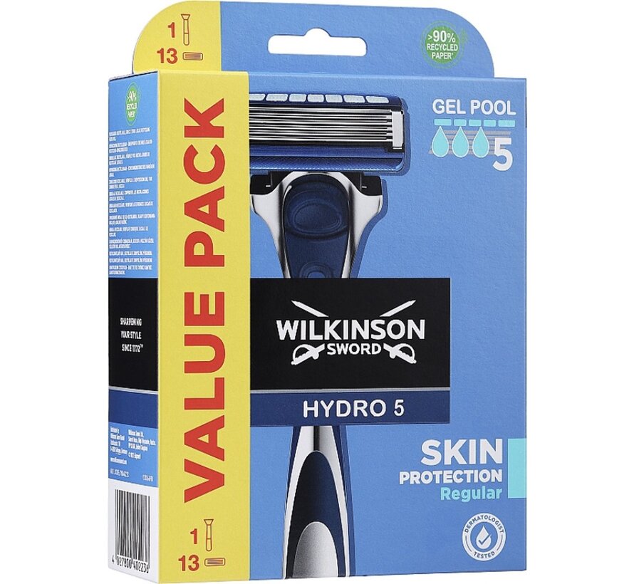 Wilkinson Sword Hydro 5 Scheermes met 13 Mesjes – Complete Jaarpack