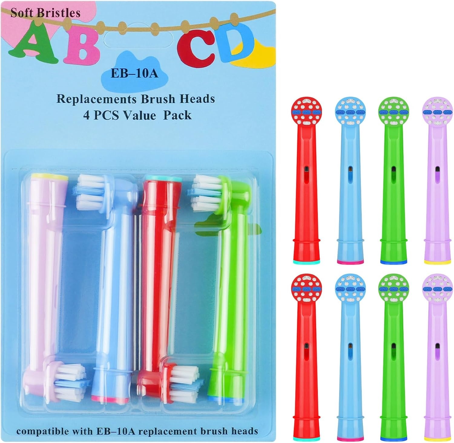 Huismerk Universele Opzetborstels Kids Stages Power - 4 stuks afbeelding