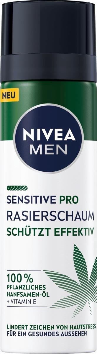 Nivea Nivea Men Sensitive Pro Shaving Foam 200 ml - met Hennepzaadolie afbeelding
