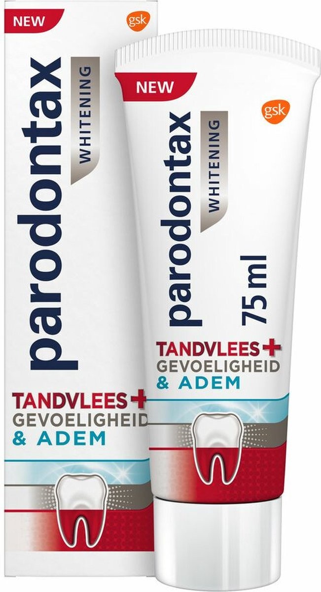 Parodontax Parodontax Tandpasta Gevoelig Tandvlees + Adem Whitening - 75 ml afbeelding