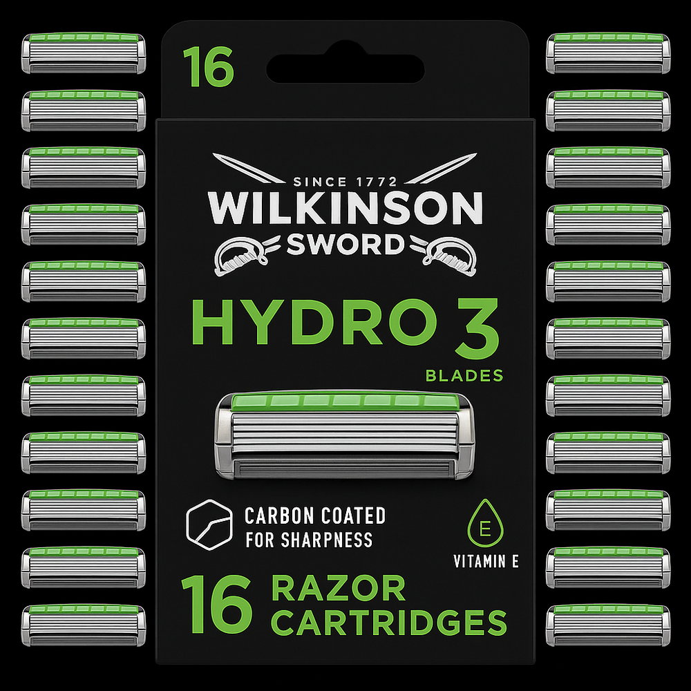 Wilkinson Wilkinson Sword Hydro 3 Scheermesjes – 16 stuks Voordeelverpakking / Jaarverpakking Wilkinson Wilkinson Sword Hydro 3 Scheermesjes – 16 stuks Voordeelverpakking / Jaarverpakking