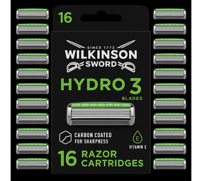 Wilkinson Wilkinson Sword Hydro 3 Scheermesjes – 16 stuks Voordeelverpakking / Jaarverpakking Wilkinson Wilkinson Sword Hydro 3 Scheermesjes – 16 stuks Voordeelverpakking / Jaarverpakking