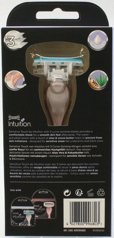 Wilkinson Wilkinson Intuition Sensitive Touch – Scheermes voor Vrouwen Wilkinson Wilkinson Intuition Sensitive Touch – Scheermes voor Vrouwen