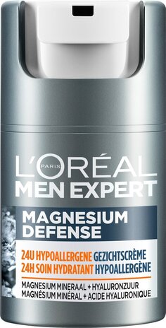Loreal L'Oréal Paris Men Expert Magnesium Defence Hypoallergene 24h Hydraterende Dagcrème – 50 ml