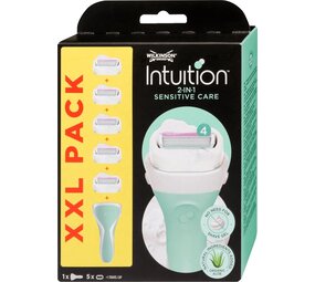 Wilkinson Wilkinson Intuition Sensitive Care XXL Pack – Scheerapparaat met 5 Navulmesjes voor de Gevoelige Huid Wilkinson Wilkinson Intuition Sensitive Care XXL Pack – Scheerapparaat met 5 Navulmesjes voor de Gevoelige Huid