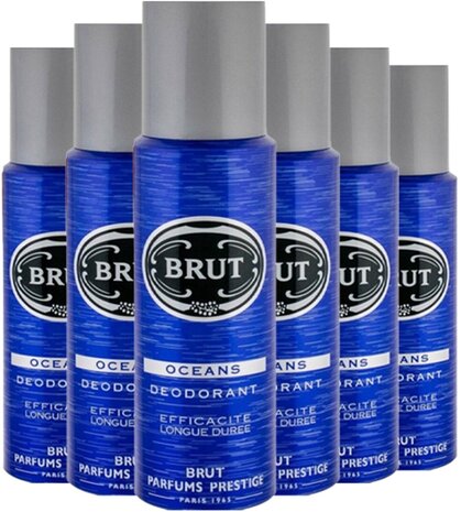 Brut Brut Deospray - Oceans 200 ml. 6 x Voordeelpak Brut Brut Deospray - Oceans 200 ml. 6 x Voordeelpak