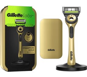 Gillette Gillette Labs Premium Gold Scheersysteem + Reisetui – Luxe Design Gillette Gillette Labs Premium Gold Scheersysteem + Reisetui – Luxe Design